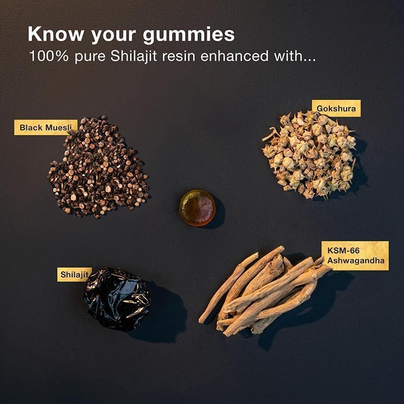 Pure Shilajit Gummies – Himalayan Resin - Vegan Adaptogen Supplement