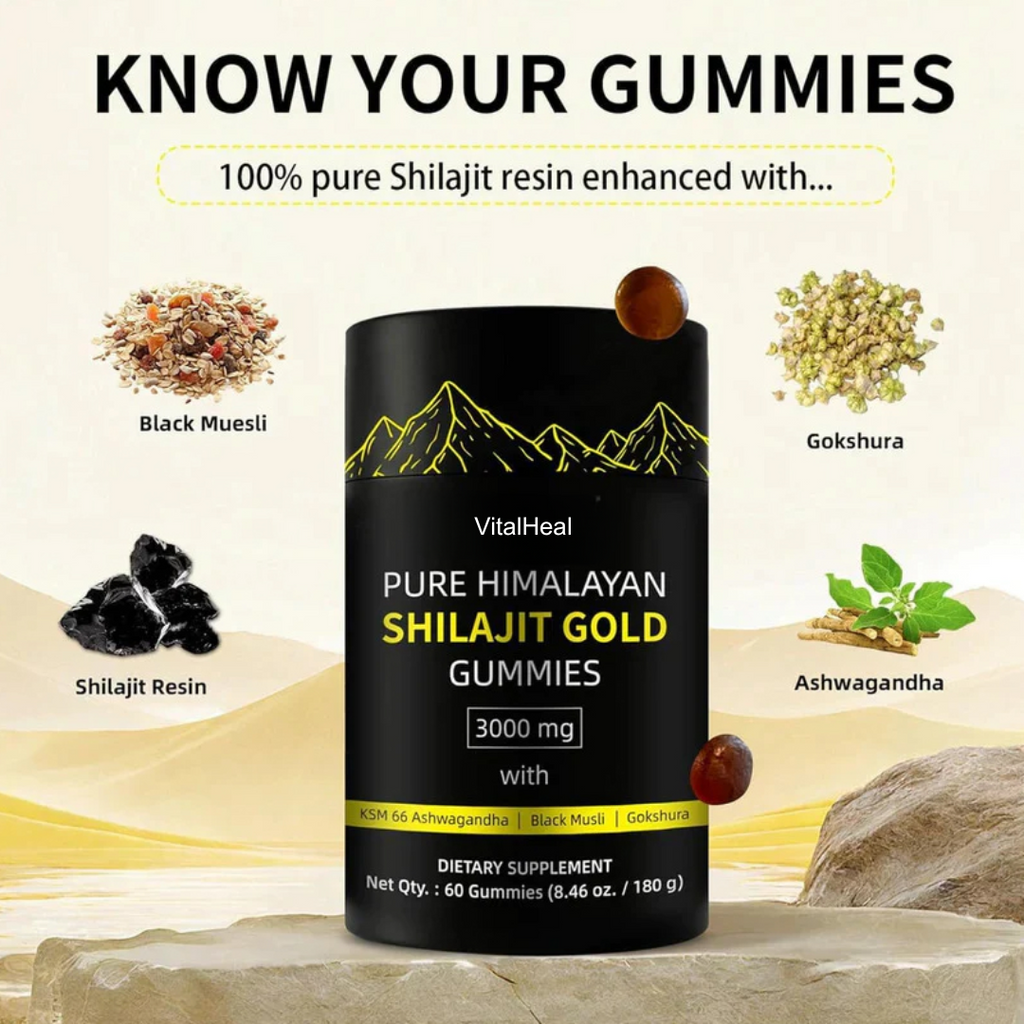 Pure Shilajit Gummies – Himalayan Resin - Vegan Adaptogen Supplement