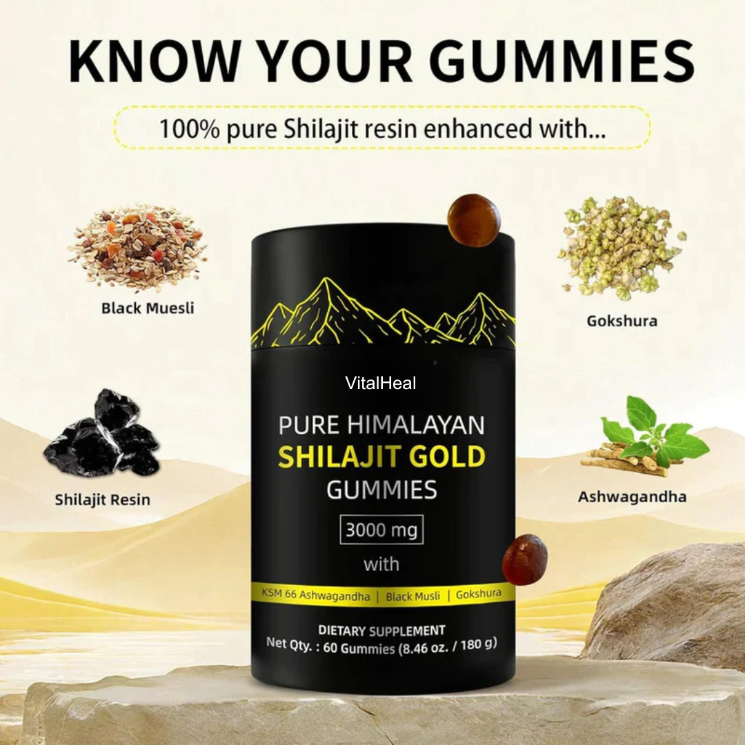 Pure Shilajit Gummies – Himalayan Resin - Vegan Adaptogen Supplement