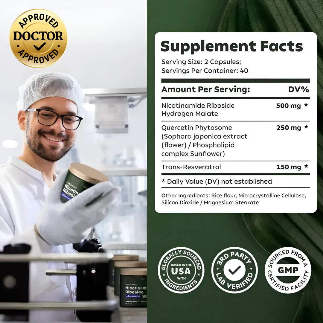 NAD+ Nicotinamide Riboside – With Quercetin & Resveratrol