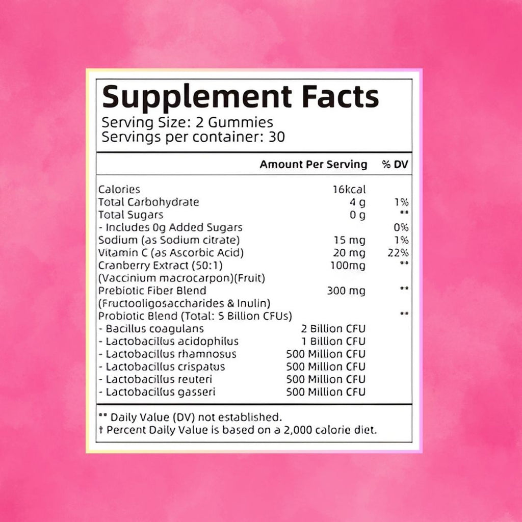 Cranberry Probiotic Gummies – Plant-Based Formula